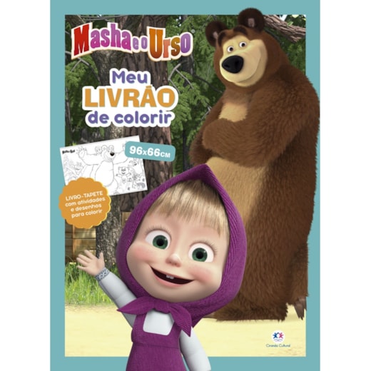Livro Livro tapete Masha e o Urso - Meu livrão de colorir