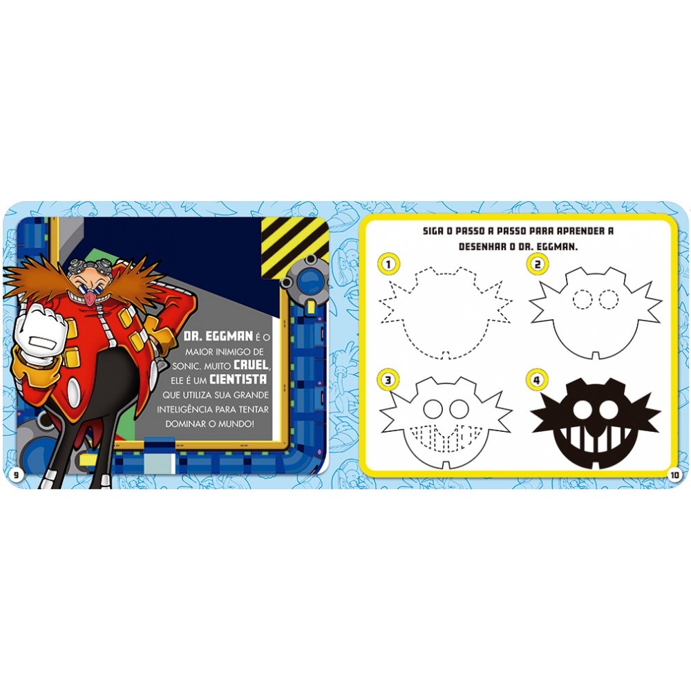 Livro Lousa magnética Sonic - Desenhos da Turma - Ciranda Cultural