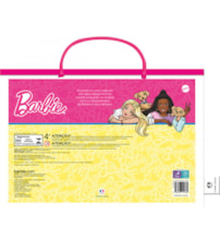 Livro Maleta Barbie - Livro maleta divertida com lápis e cartela de adesivos