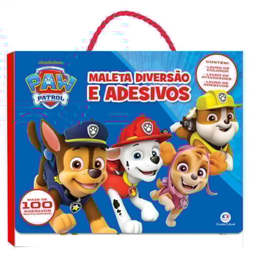 Livro Maleta Patrulha Canina - Maleta Diversão e Adesivos