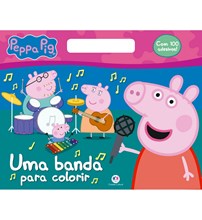 Livro Megabloco Peppa Pig - Uma banda para colorir