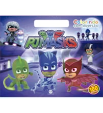 Livro Megabloco PJ Masks - Colorindo com diversão