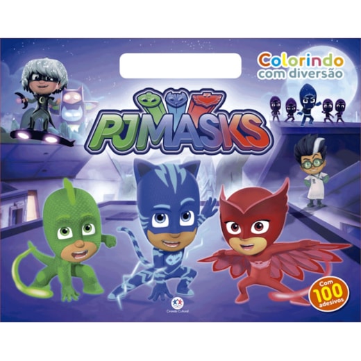 Livro Megabloco PJ Masks - Colorindo com diversão