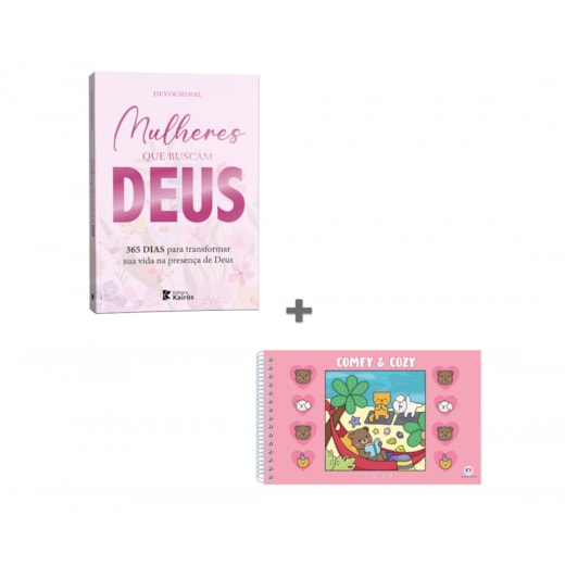 Livro Minikit Kit - Mulheres que buscam Deus e Comfy and Cozy Pink