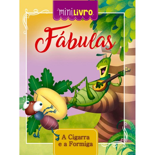 Livro Minilivro Fábulas - A cigarra e a formiga