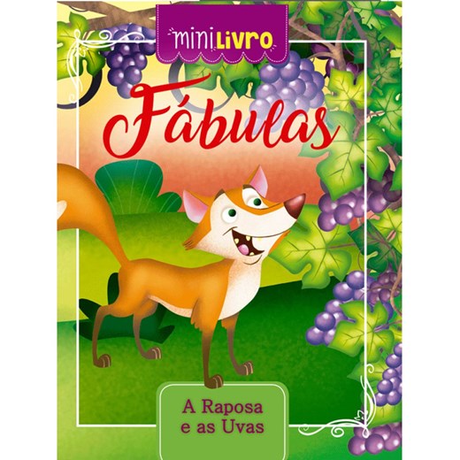 Livro Minilivro Fábulas - A raposa e as uvas