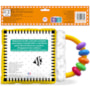 Livro Pano Animais - Livro de alto contraste com chocalho - Coleção Montessori