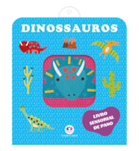 Livro Pano Dinossauros - Livro sensorial de pano para bebês