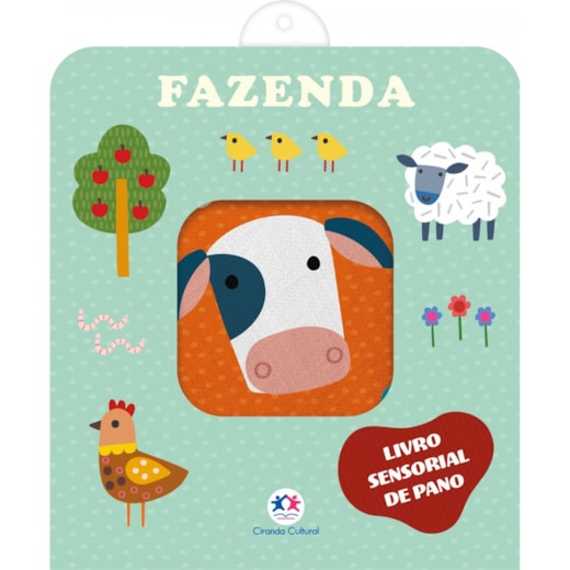 Livro Pano Fazenda - Livro sensorial de pano para bebês