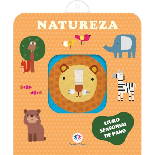 Livro Pano Natureza - Livro sensorial de pano para bebês