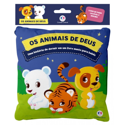 Livro Pano Os animais de Deus - Meu livro de pano