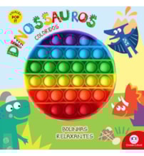 Livro Pop it Dinossauros coloridos