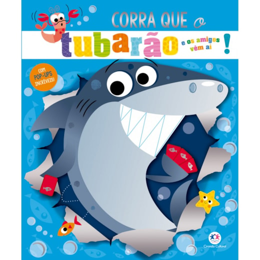 Livro Pop-up Corra que o tubarão e os amigos vêm aí!