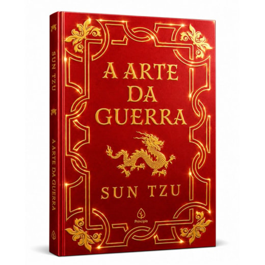Livro Principis A arte da guerra - Edição Especial de Luxo Almofadada com Bordas Douradas e Fitilho