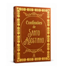 Livro Principis Confissões de Santo Agostinho - Edição Especial de Luxo Almofadada com Bordas Douradas e Fitilho