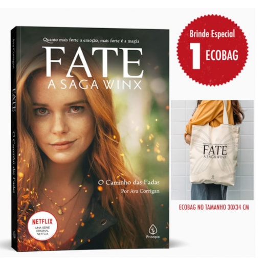 Livro Principis Kit Winx - Elemento Fogo (Ecobag  e Livro)