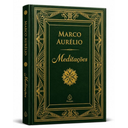 Livro Principis Meditações - Edição Especial de Luxo Almofadada com Bordas Douradas e Fitilho