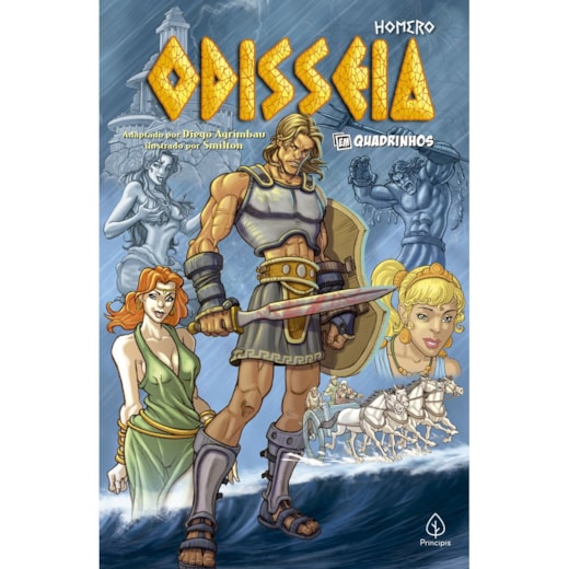 Capa de Odisseia em quadrinhos, adaptada por Diego Agrimbau e ilustrada por Smilton