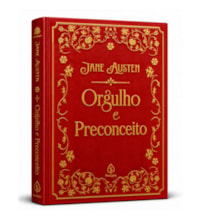 Livro Principis Orgulho e preconceito  - Edição Especial de Luxo Almofadada com Bordas Douradas e Fitilho