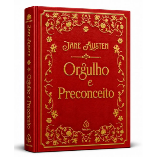 Livro Principis Orgulho e preconceito  - Edição Especial de Luxo Almofadada com Bordas Douradas e Fitilho