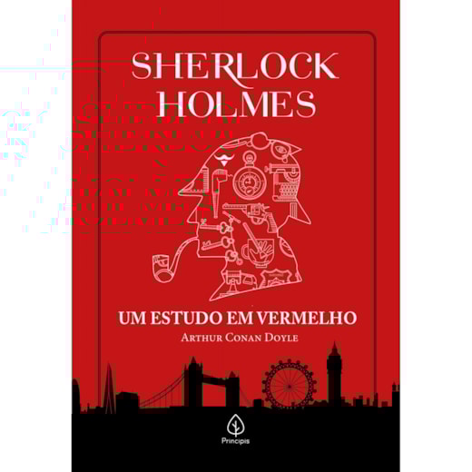 Livro Principis Sherlock Holmes - Um estudo em vermelho