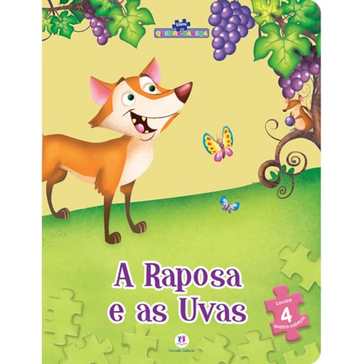 Livro Quebra-cabeça A raposa e as uvas