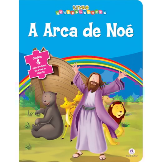 Livro Quebra-cabeça com 20 peças A arca de Noé