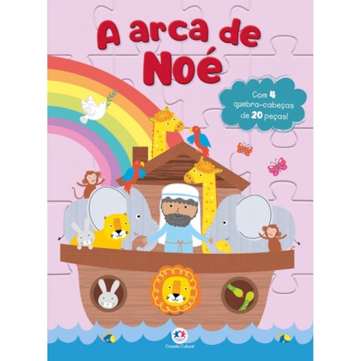 Livro Quebra-cabeça com 20 peças A arca de Noé