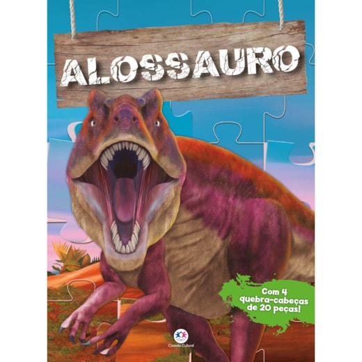 Livro Quebra-cabeça com 20 peças Alossauro