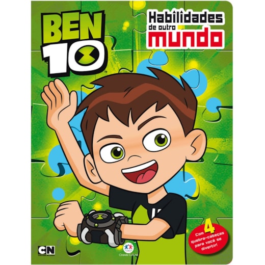 Livro Quebra-cabeça com 20 peças Ben 10 - Habilidades de outro mundo