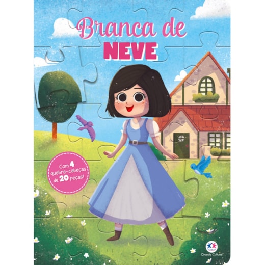 Livro Quebra-cabeça com 20 peças Branca de Neve
