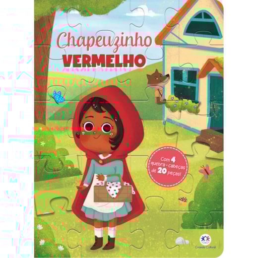 Livro Quebra-cabeça com 20 peças Chapeuzinho Vermelho