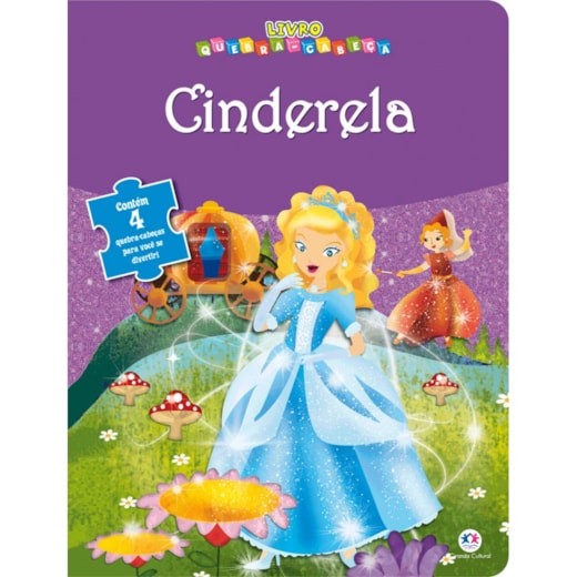 Livro Quebra-cabeça com 20 peças Cinderela