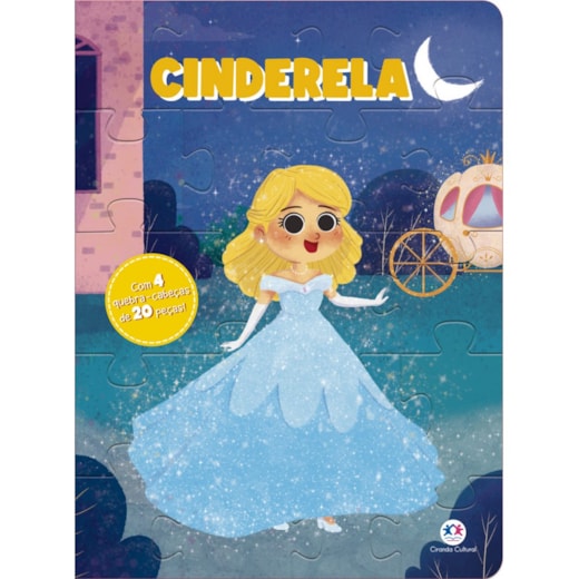 Livro Quebra-cabeça com 20 peças Cinderela