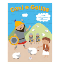 Livro Quebra-cabeça com 20 peças Davi e Golias