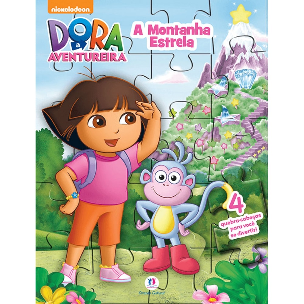 Livro Quebra-cabeça com 20 peças Dora, a Aventureira - A