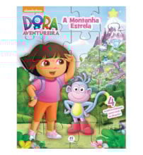 Livro Quebra-cabeça com 20 peças Dora, a Aventureira - A montanha Estrela