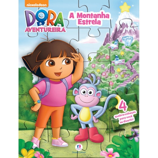 Livro Quebra-cabeça com 20 peças Dora, a Aventureira - A montanha Estrela
