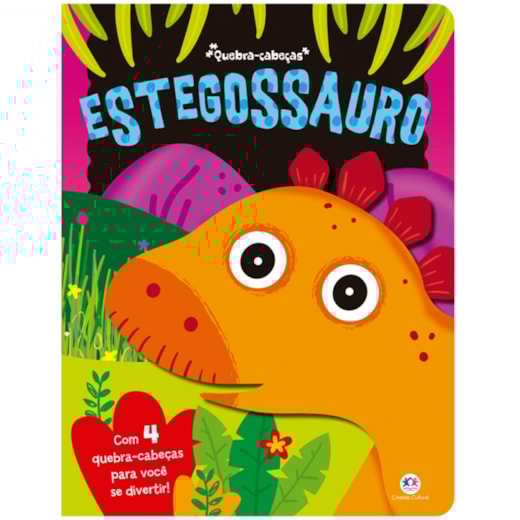 Livro Quebra-cabeça com 20 peças Estegossauro