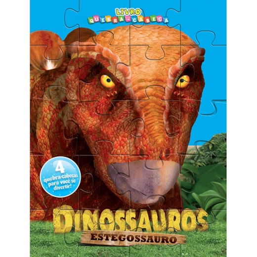 Livro Quebra-cabeça com 20 peças Estegossauro
