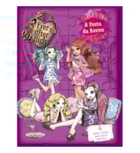 Livro Quebra-cabeça com 20 peças Ever After High - A festa da Raven