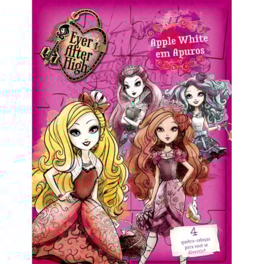 Livro Quebra-cabeça com 20 peças Ever After High - Apple White em apuros