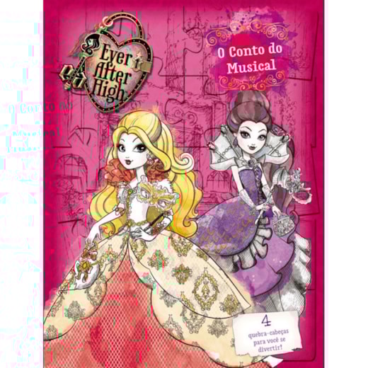 Livro Quebra-cabeça com 20 peças Ever After High - O conto do musical