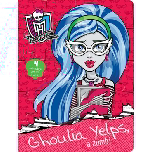 Livro Quebra-cabeça com 20 peças Monster High - Ghoulia Yelps, a zumbi