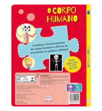 Livro Quebra-cabeça com 20 peças O corpo humano