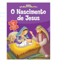 Livro Quebra-cabeça com 20 peças O nascimento de Jesus