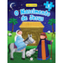 Livro Quebra-cabeça com 20 peças O nascimento de Jesus