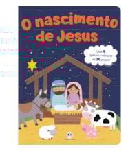 Livro Quebra-cabeça com 20 peças O nascimento de Jesus