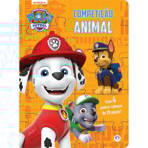 Livro Quebra-cabeça com 20 peças Patrulha Canina - Competição animal