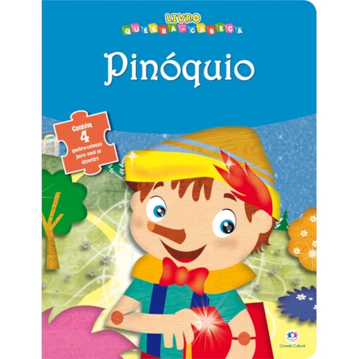 Livro Quebra-cabeça com 20 peças Pinóquio